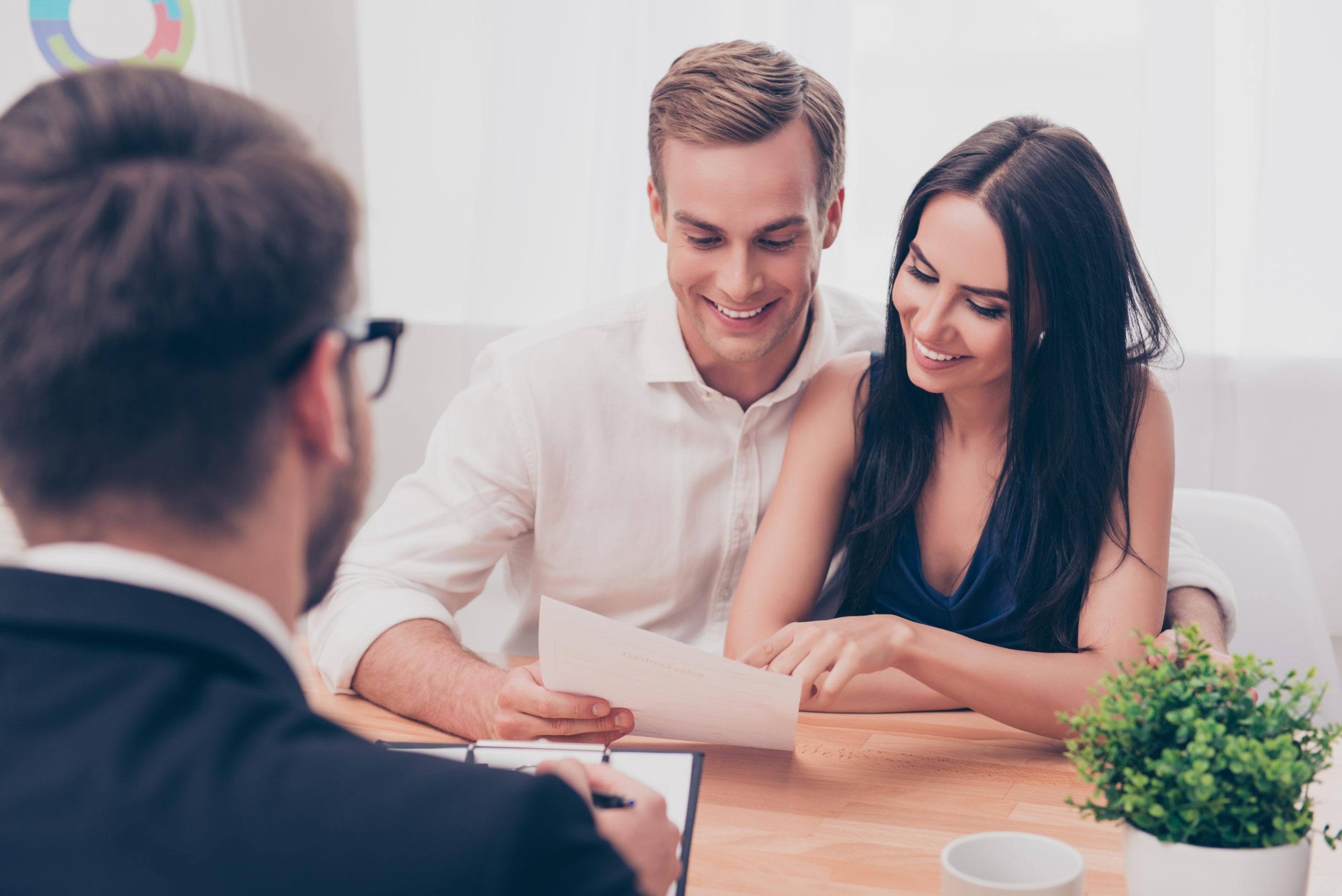 successful lawyer giving consultation to family about will