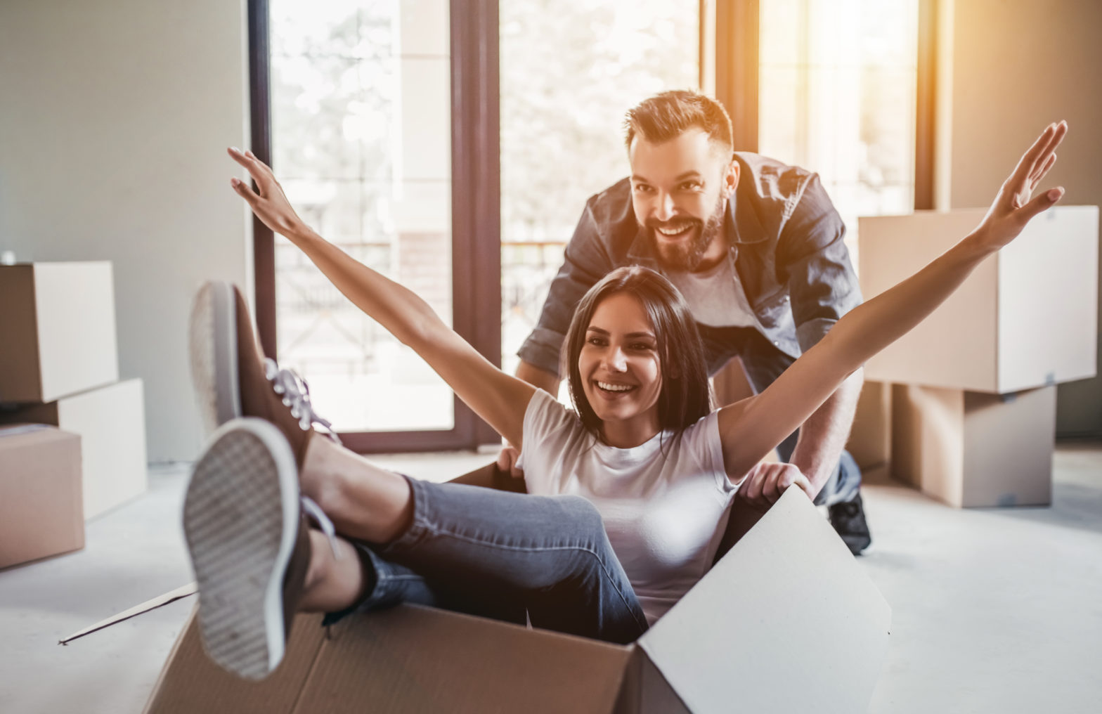 couple entering into Way to A New Home