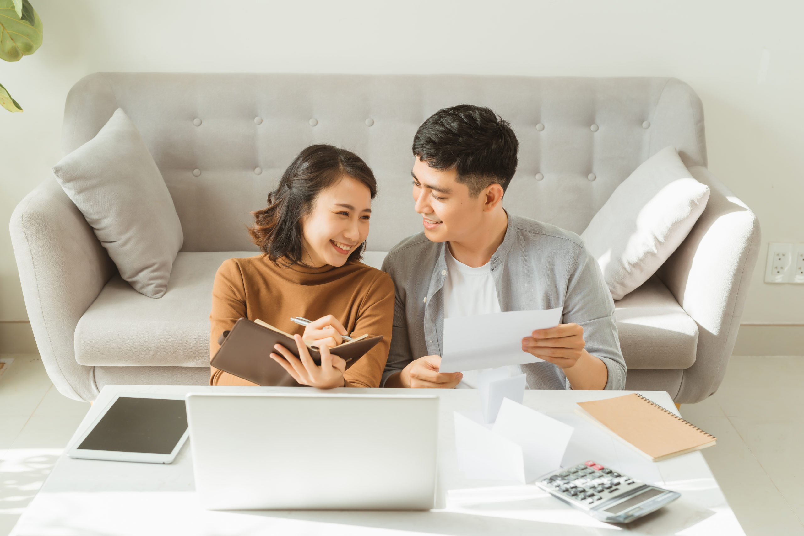 couple discussing saving strategies