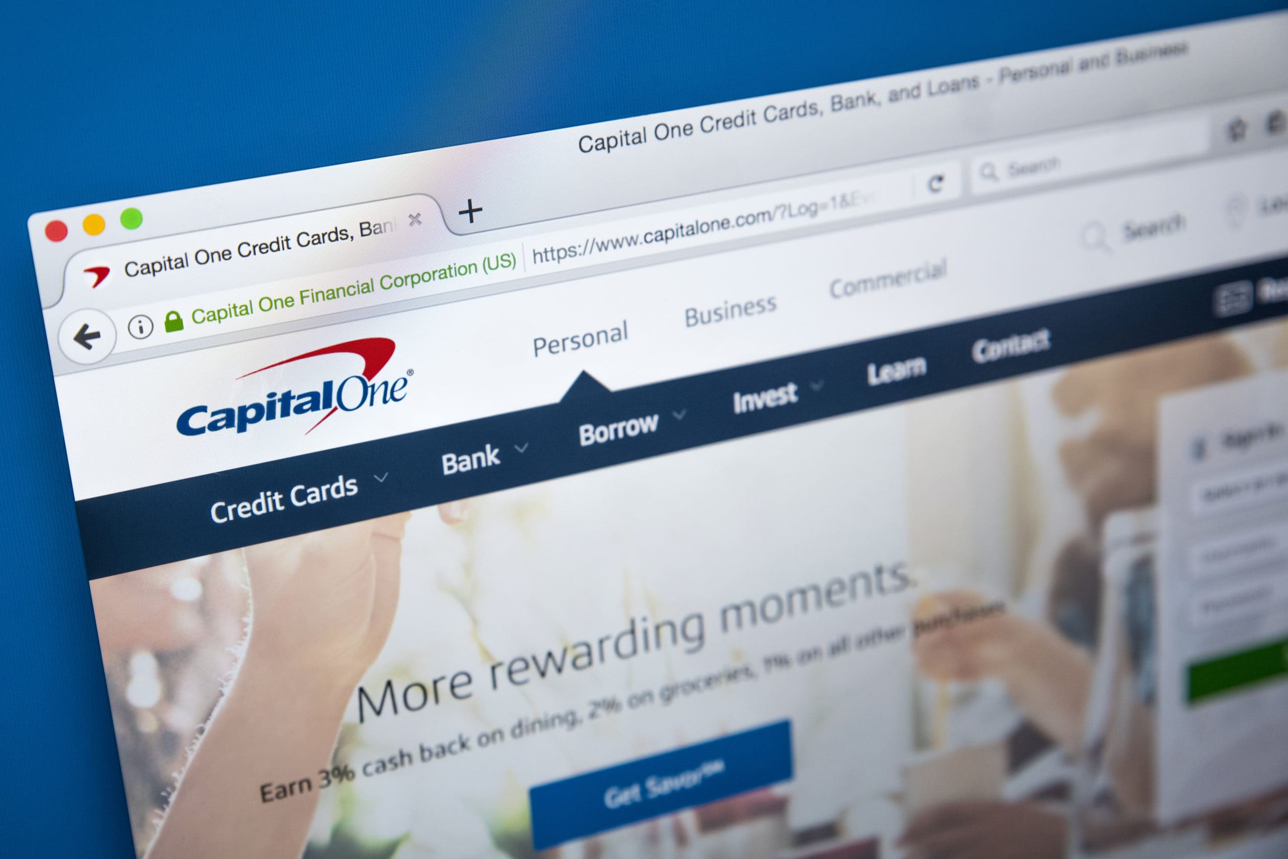 Capital One 360 Bank website offers online savings accounts and CDs