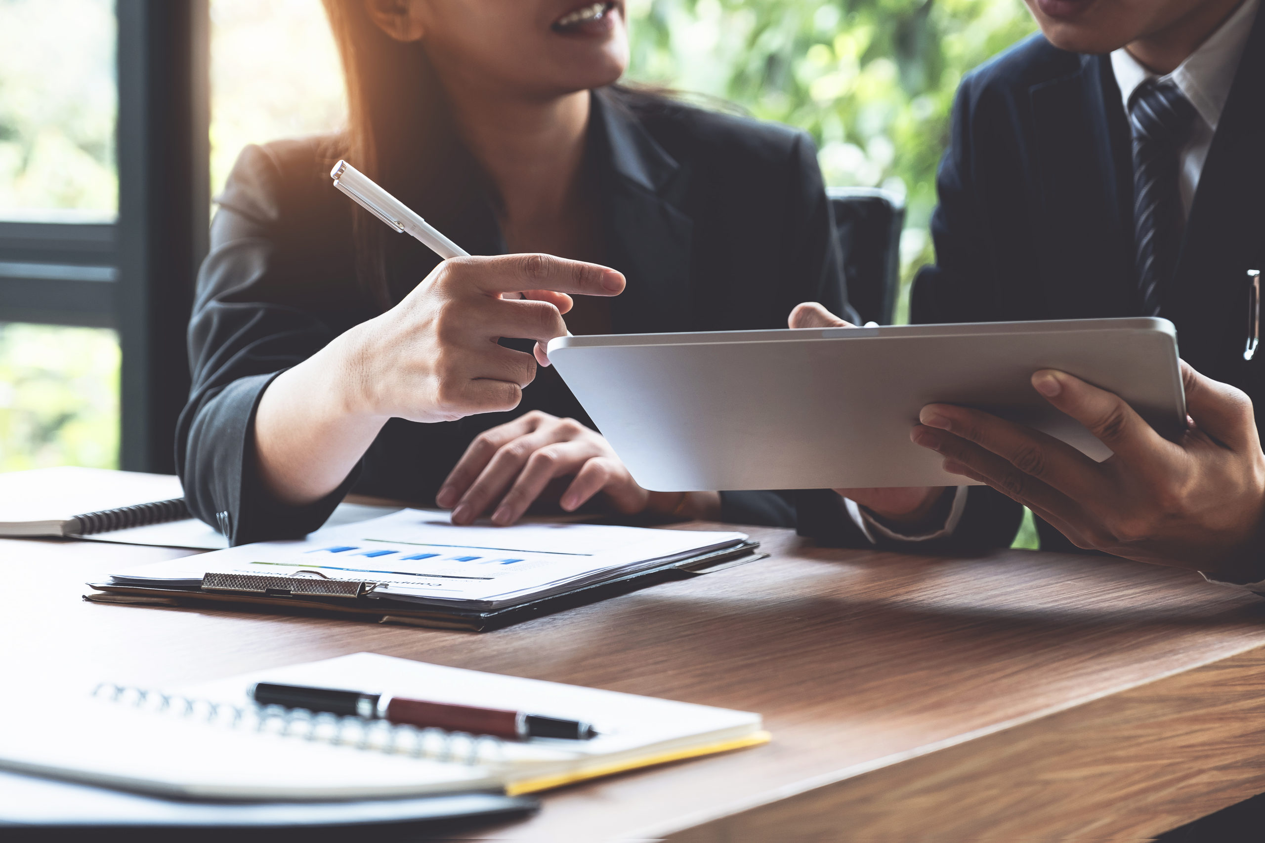 team consultation and discussion about analysis investment stock