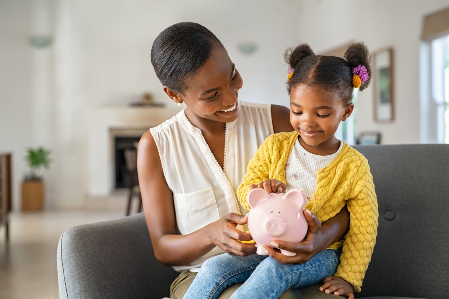 Mother saving money for her daughter