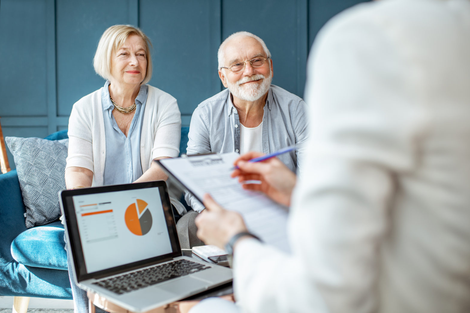 old couple planning retirement