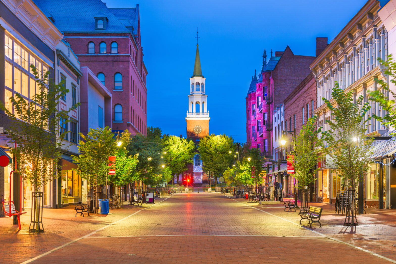 Burlington, Vermont downtown area