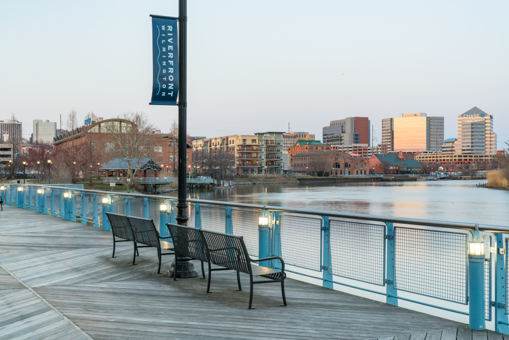 A view of the Wilmington, Delaware skyline