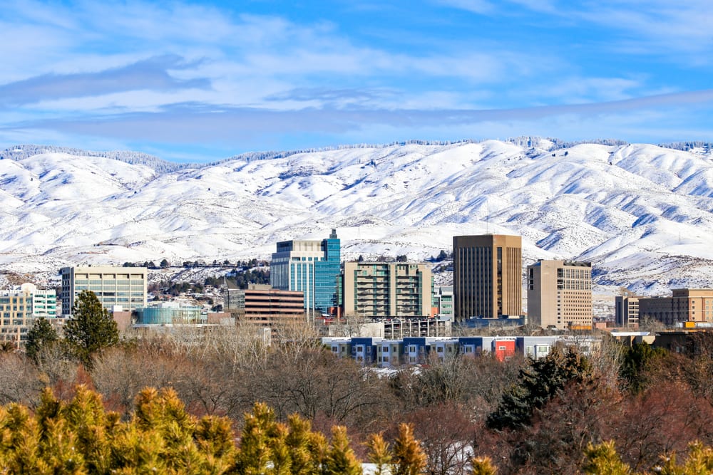 The winter in Boise Idaho